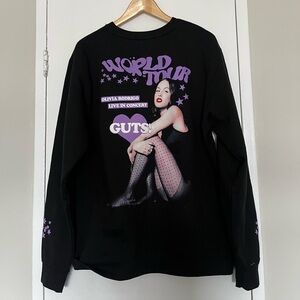 Olivia Rodrigo tour black long sleeve sweatshirt in brand new condition L